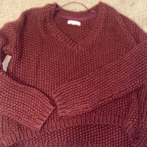 maroon sweater